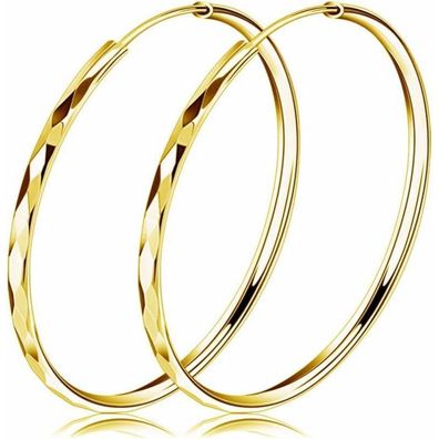 Josfeva Creolen Silber 925 Groß, Sterling Silber Hoop Ring Damen Ohrringe