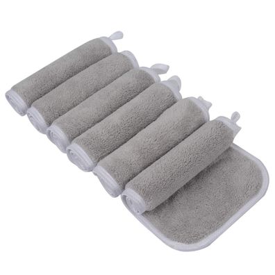 KinHwa Microfaser Waschlappen Frottee 6er Pack, Make-up Entferner, Waschbar