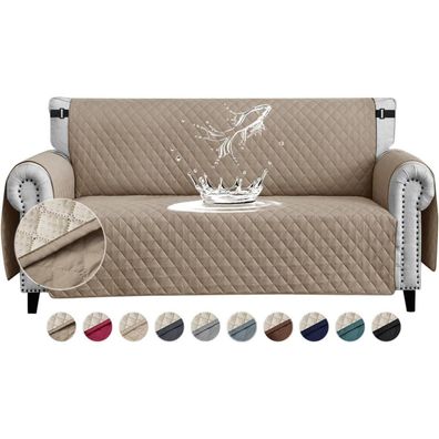 FIGOOO Wasserdichter Sofabezug 2 Sitzer - Gesteppter Sofaschoner, rutschfest