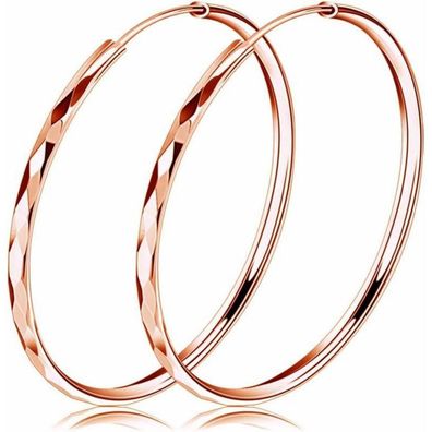 Josfeva Creolen Silber 925 Groß, Sterling Silber Hoop Ring Damen Ohrringe