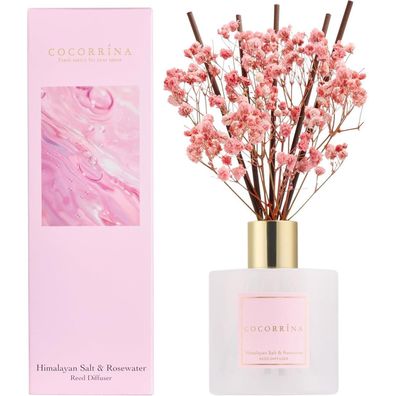 Cocorrína Raumduft Reed Diffuser 200ml, Himalayan Salt & Rosewater