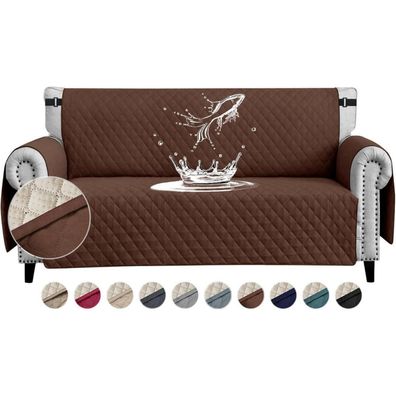FIGOOO Wasserdichter Sofabezug 2 Sitzer - Gesteppter Sofaschoner, rutschfest