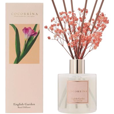 Cocorrína Raumduft Reed Diffuser 200ml - Englischer Garten, Langanhaltender