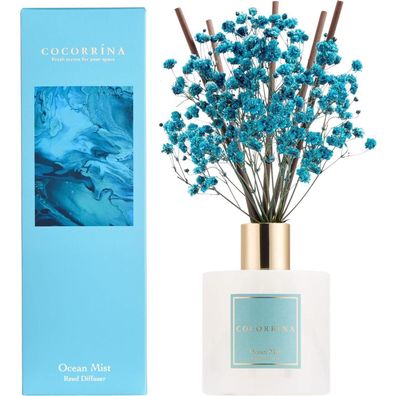 Cocorrína Raumduft Reed Diffuser 200ml Ocean Mist - Langanhaltender Duft für