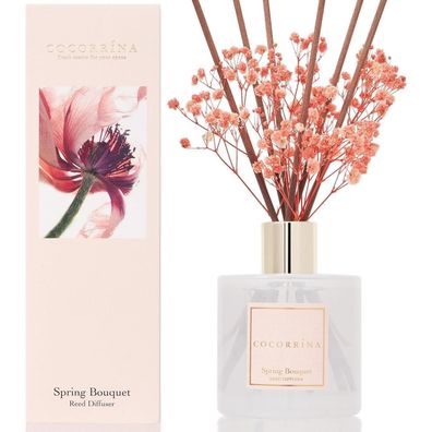 Cocorrína Raumduft Reed Diffuser 200ml - Frühlingsstrauß, Langanhaltender Duft