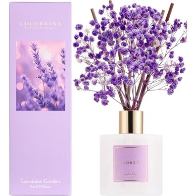 Cocorrína Raumduft Reed Diffuser 200ml Lavender Garden - Langanhaltender Duft
