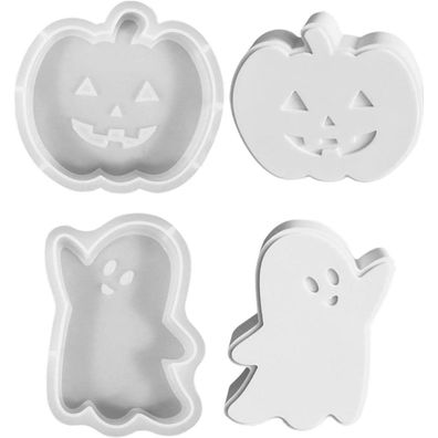 Nexoria Silikonformen Gießformen Halloween Kürbis Geist für Herbst Erntedankfest