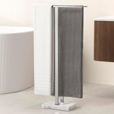 KES Handtuchständer Stehend, 94 cm Höhe, Doppel Handtuchstange Edelstahl 304