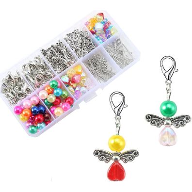 Herzwild 50 Sets Schutzengel Schlüsselanhänger Bastelset für DIY Schmuck