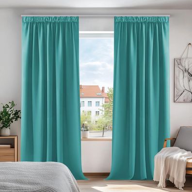 Deconovo Verdunkelungsvorhänge 2er Set, blickdicht, Thermovorhänge mit