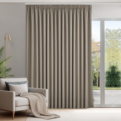 Deconovo Verdunkelungsvorhang 245x280 cm, blickdicht, Kälteschutz, Raumteiler