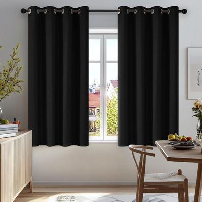 Deconovo Thermovorhänge Kälteschutz Verdunkelung Kinderzimmer Extra Warm, 2er