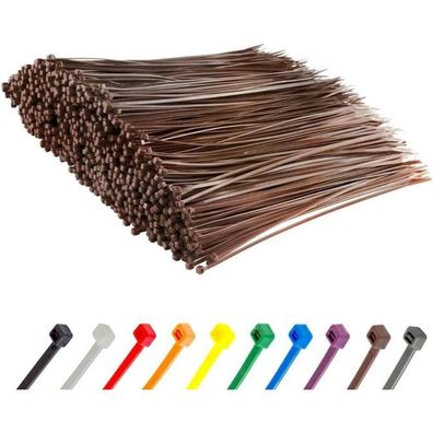 Gocableties Kabelbinder Braun, 200 mm x 4,8 mm, 1000 Stück, 22,2 kg