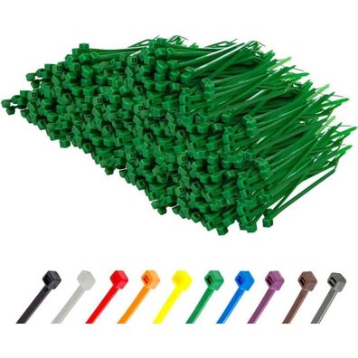 Gocableties Kabelbinder Grün, 1000 Stück, 150 mm x 3,6 mm, 18,2 kg