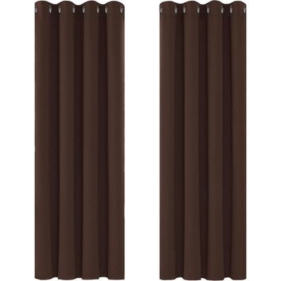 Deconovo Verdunkelungsvorhang mit Kälteschutz, Blickdicht, 2er Set, 220x140 cm