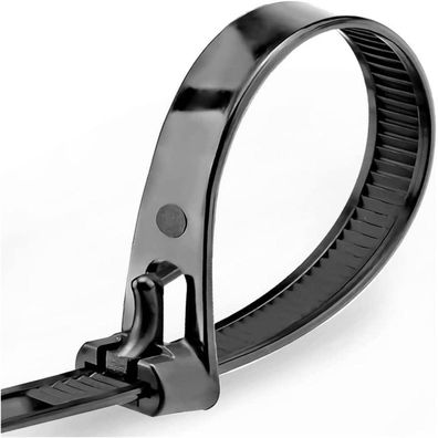 Oksdown Kabelbinder wiederverschließbar, 200 mm x 7,6 mm, 100 Stück