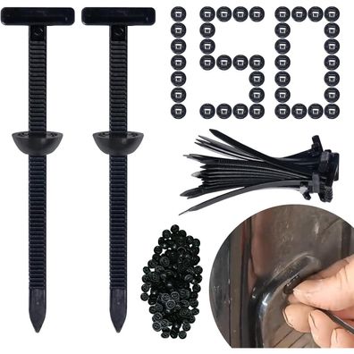 150x Universal Kabelbinder-Verschluss, UV-beständige Nylon Halterung für Auto