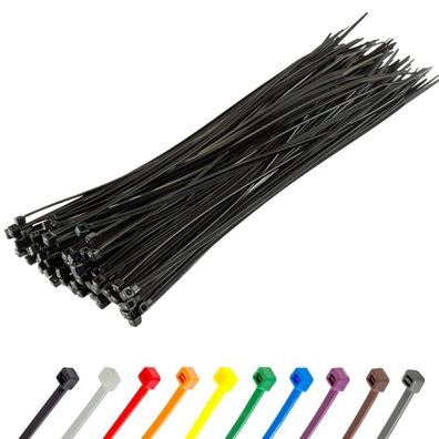 Gocableties Kabelbinder 100 Stück Schwarz, 200mm x 4,8mm, UV Beständig, 22,2 kg