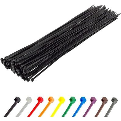 Gocableties Kabelbinder 100 Stück Schwarz, 370 mm x 4,8 mm, UV Beständig, 22,2