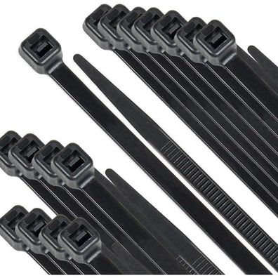 Beshine Kabelbinder 300mm x 4.8mm, 250 Stück, Schwarz, UV-Beständig