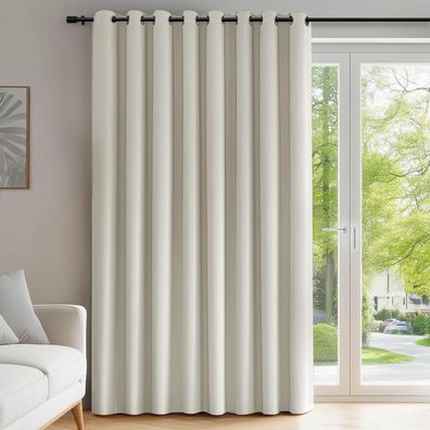 Deconovo Verdunkelungsvorhang mit Ösen für Wohnzimmer & Schlafzimmer, 214x254