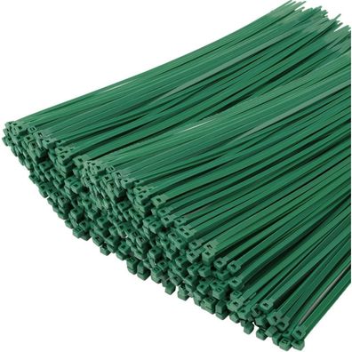 XINGO Kabelbinder Grün, 1000 Stück, 300mm x 4.8mm, 22,7 kg Zugfestigkeit