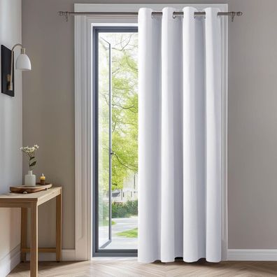 Deconovo Verdunkelungsgardine mit Ösen, blickdicht & thermoisolierend, 290x140