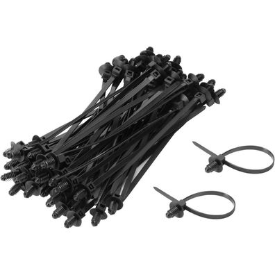 XINGO 100x Tannenbaum-Kabelbinder, 2-in-1, selbstsichernd, UV-beständig, robust