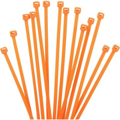 XINGO Kabelbinder Orange, 1000 Stück, 150mm x 2,5mm, 8,1 kg Zugfestigkeit, UV