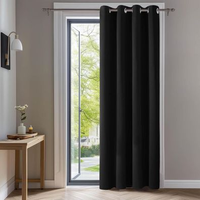 Deconovo Blickdichte Thermogardine mit Ösen für Schlafzimmer, 245x140 cm