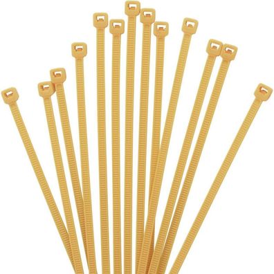 XINGO 1000 Stück Kabelbinder Gold, 200mm x 2,5mm, 8,1 kg Zugfestigkeit, UV
