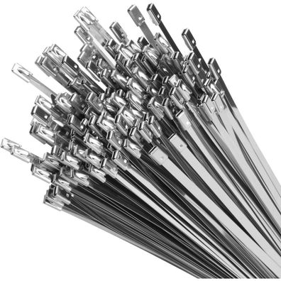 XINGO 30cm Metall-Kabelbinder (600 Stück) aus 304 Edelstahl, 136 kg