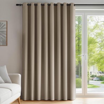 Deconovo Verdunkelungsvorhang mit Ösen, Thermogardine für Schlaf- und