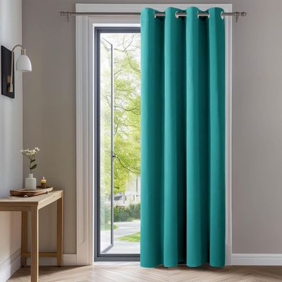 Deconovo Blickdichte Thermogardine mit Ösen für Schlafzimmer, 175x140cm