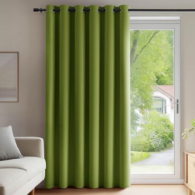 Deconovo Verdunkelungsvorhang Ösen Gardinen Wohnzimmer Blickdicht 290x200 cm