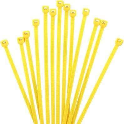 XINGO 1000 Stück Kabelbinder Gelb, 150mm x 2,5mm, 8,1 kg Zugfestigkeit, UV
