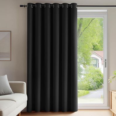 Deconovo Verdunkelungsvorhang mit Ösen, Thermogardine, Kälteschutz, 280x200 cm