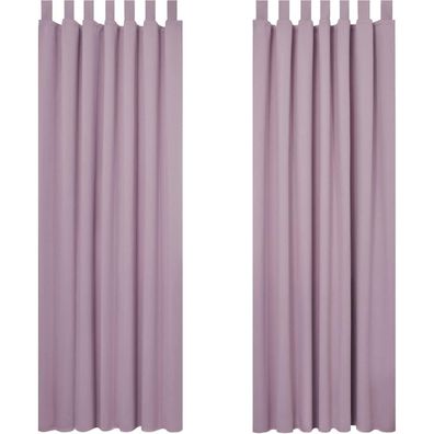 Deconovo 2er-Set Thermovorhänge Blickdicht 140x290 cm Hellrosa mit Schlaufen