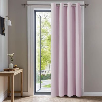 Deconovo Blickdichter Thermovorhang mit Ösen für Kinderzimmer, 180x140 cm