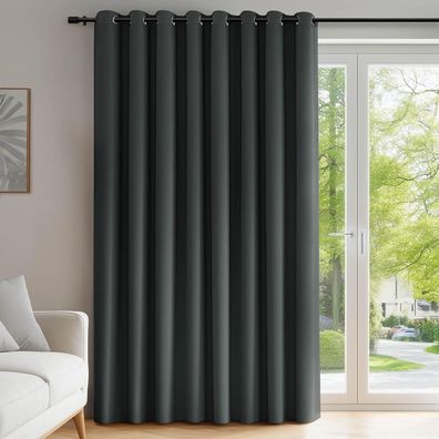Deconovo Verdunkelungsgardinen 214x254 cm Dunkelgrau - Blickdicht