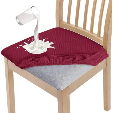 Granbest 4er Set Esszimmerstuhl Sitzbezüge, stilvoll, wasserdicht, hoch