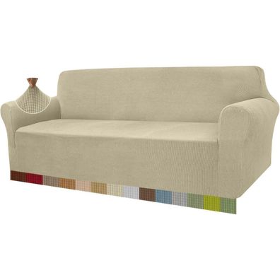 Granbest High Stretch Sofabezug Jacquard 4 Sitzer Khakifarbe - Moderner