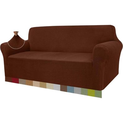Granbest High Stretch Sofabezug Jacquard Kaffee 3-Sitzer - Moderner
