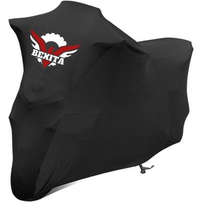 BEXITA Motorrad Abdeckplane XXXXL Schwarz - Atmungsaktiver Stretch Stoff für