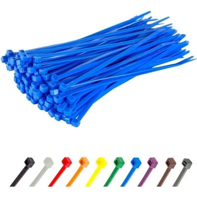 Gocableties Kabelbinder Blau, 150 mm x 3,6 mm, 100 Stück, UV Beständig, 18,2 kg