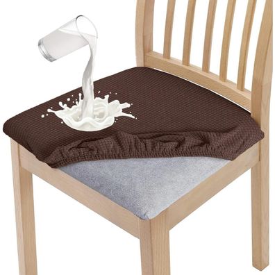 Granbest 4er Set Esszimmerstuhl Sitzbezüge, stilvoll, wasserdicht, hoch