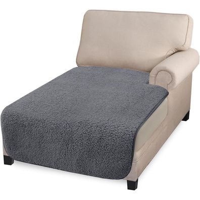 Granbest Super Soft L-förmige Sofa Abdeckung Chaise Lounge Grau für Große Ecke