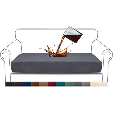 Granbest Premium Wasserdichter Jacquard Sitzkissenbezug für 2-Sitzer Sofa, Grau