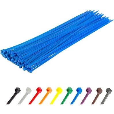 Gocableties Kabelbinder, Blau, 370 mm x 4,8 mm, 100 Stück, UV Beständig, 22,2
