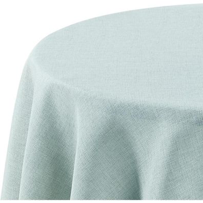 Deconovo Tischdecke Rund 140cm Minzgrün - Wasserdicht & Abwaschbar mit